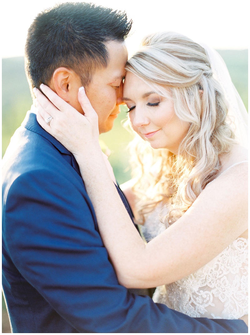 Golden hour couple portrait at The Homeplace at Johnston Farm wedding