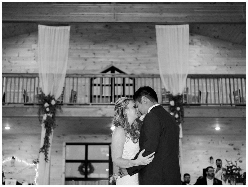 Bride and groom dancing at The Homeplace at Johnston Farm wedding