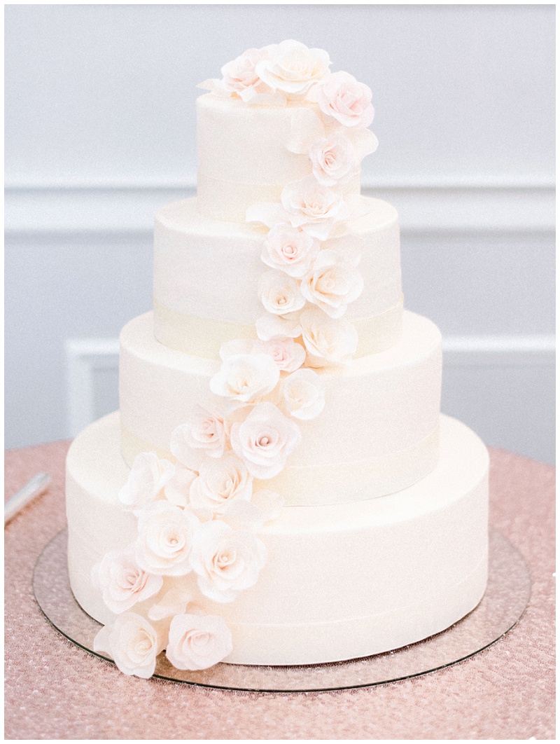 Wedding cake at reception at The Inn at Wise in Wise Virginia