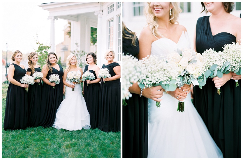 Bridesmaids in matching dresses at The Inn at Wise wedding