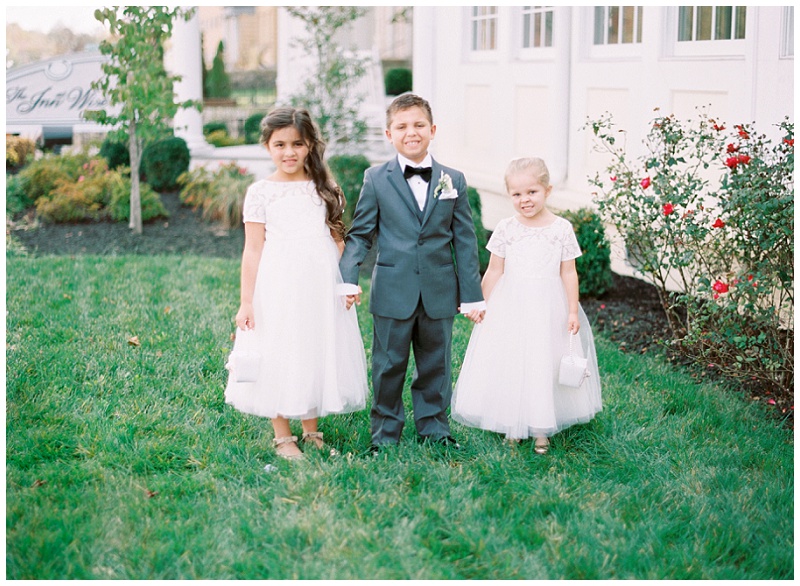 Bridal party celebrating with couple at The Inn at Wise wedding