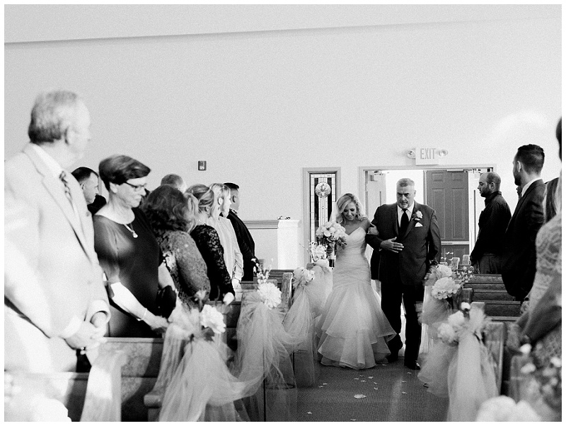 Wedding ceremony at Wise Baptist Church for The Inn at Wise wedding