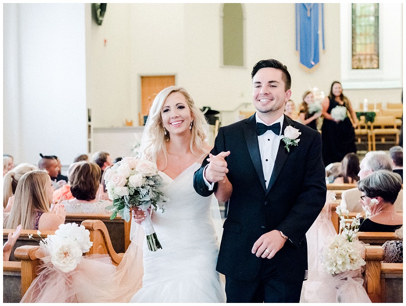 Wedding processional at church ceremony in Wise Virginia
