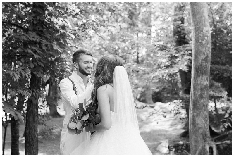 Romantic couple at The Millstone wedding venue East Tennessee