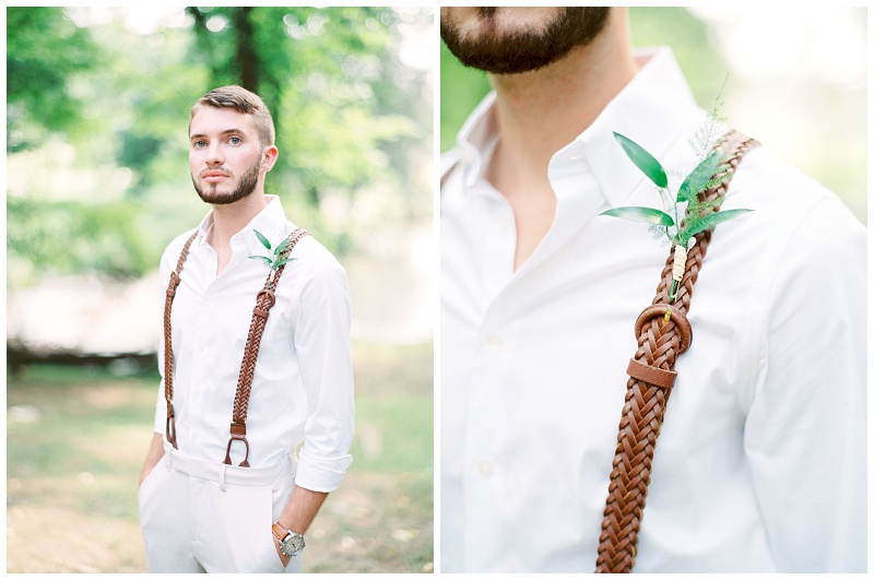 Groom portrait at The Millstone wedding venue Limestone TN
