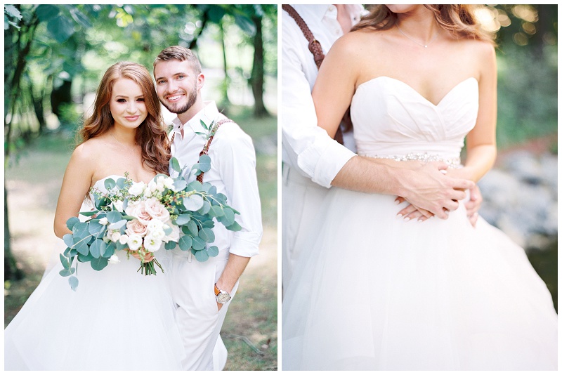 Newlyweds embracing The Millstone wedding venue