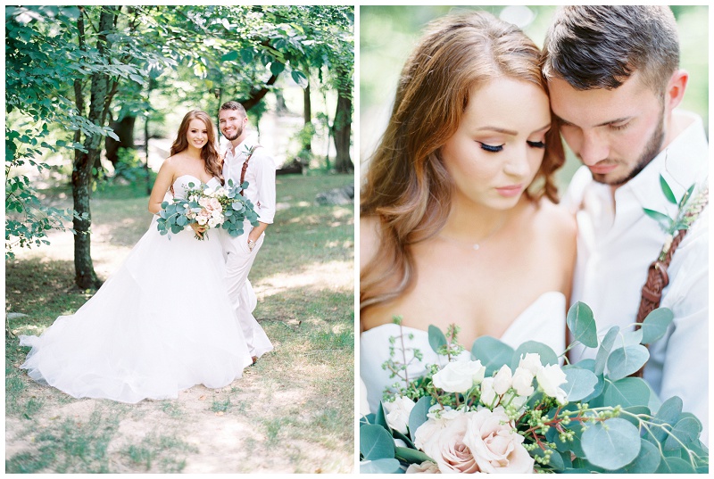 Bride and groom embrace The Millstone venue