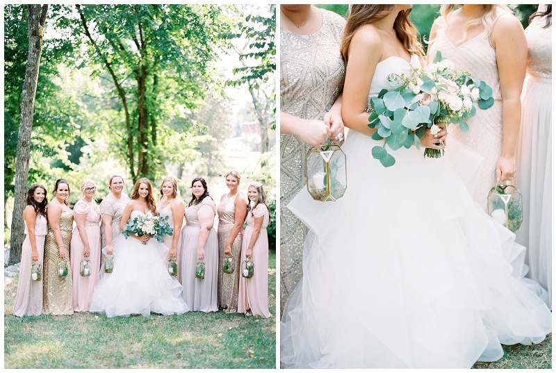 Bridesmaids posing The Millstone wedding venue