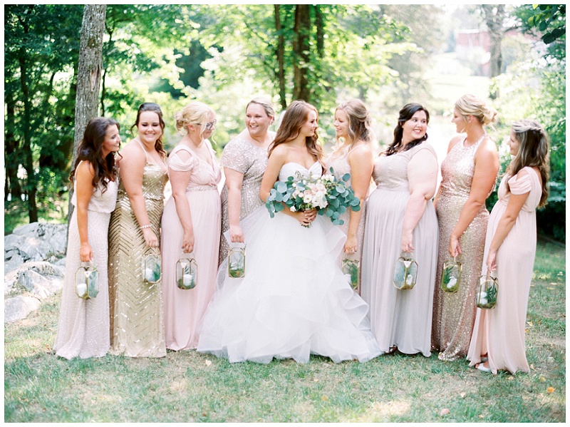 Bridesmaids smiling The Millstone venue