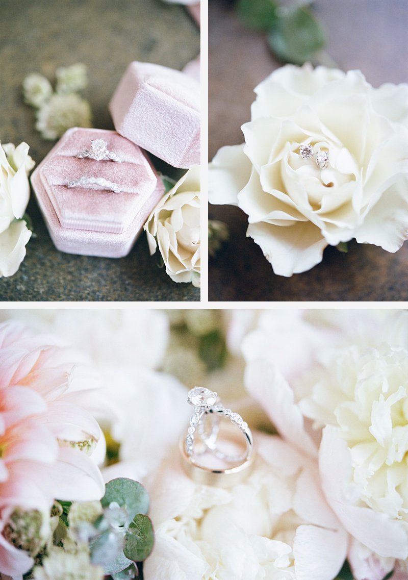 The Millstone wedding venue Limestone TN blush floral wedding details