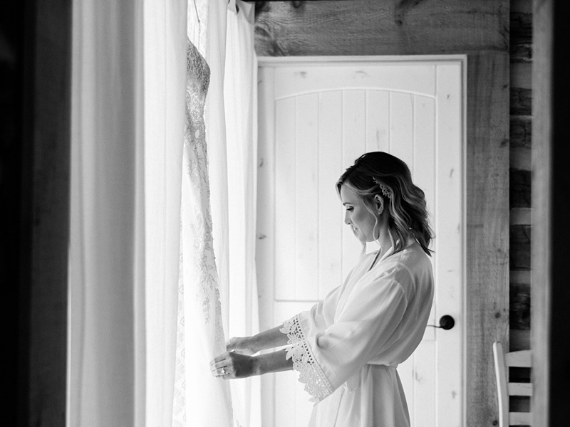 Bride getting ready at The Millstone wedding venue Limestone TN