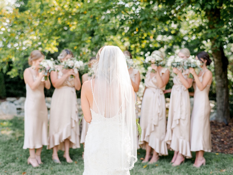 Bridal party blush dresses The Millstone venue