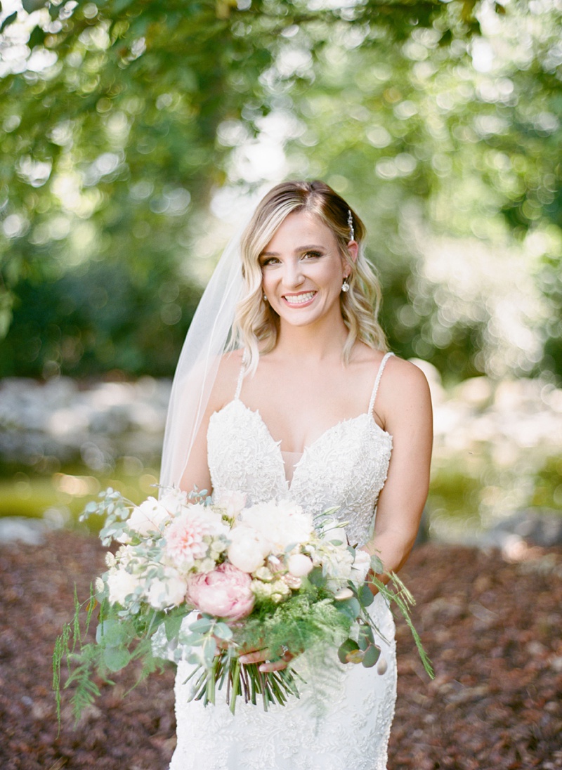 Romantic bride portrait The Millstone wedding venue