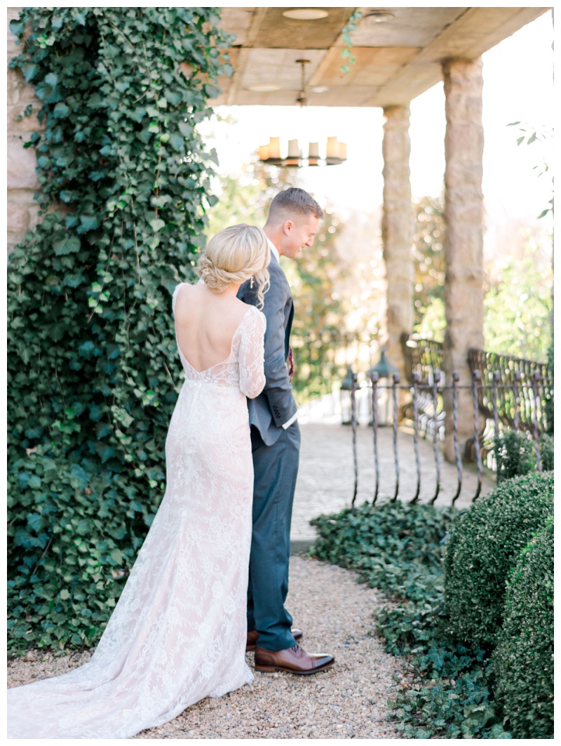 Bride and groom kissing with mountain views in Blountville Bride and groom kissing with mountain views in Blountville