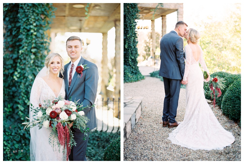 Bride and groom holding hands at Tennessee wedding venue Bride and groom holding hands at Tennessee wedding venue