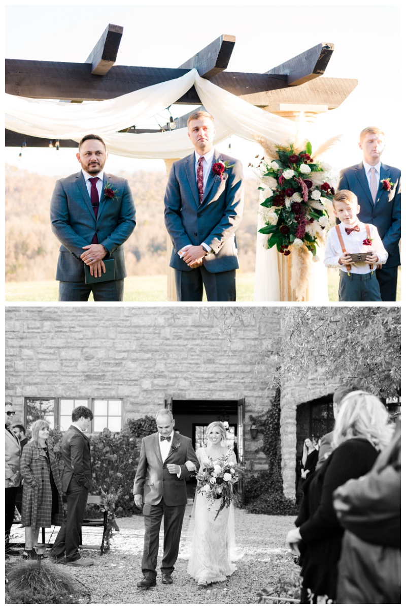 Fall wedding ceremony with mountain views in East Tennessee Fall wedding ceremony with mountain views in East Tennessee
