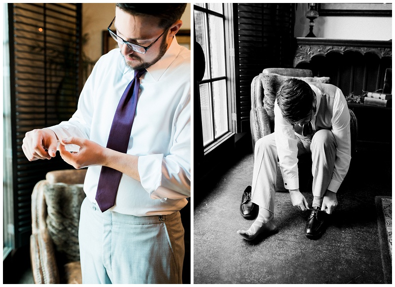 Groom candid moments before ceremony