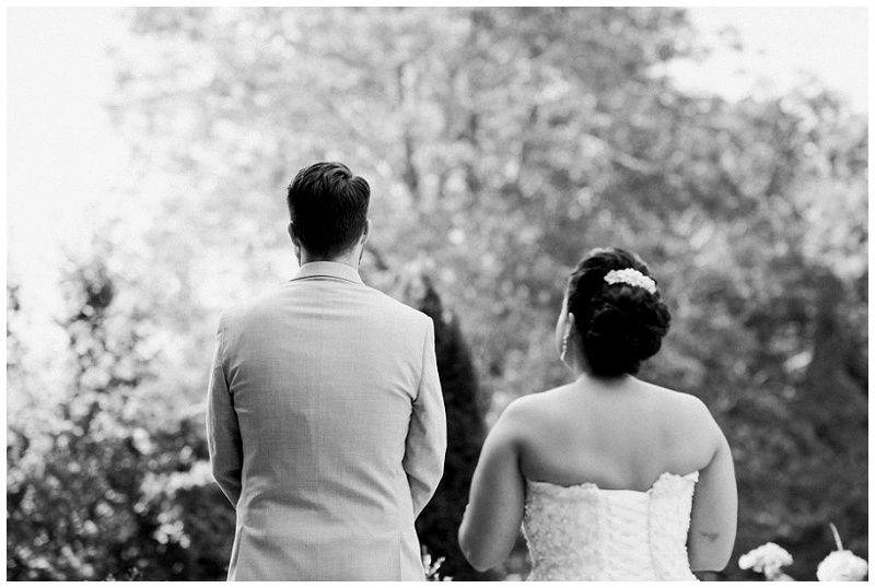 Bride and groom portrait at Chateau Selah