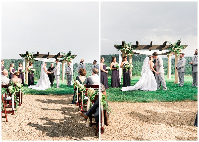 Summer wedding ceremony in Blountville TN