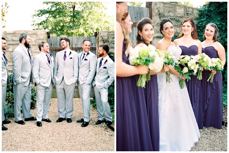 Bridal party celebrating at Chateau Selah