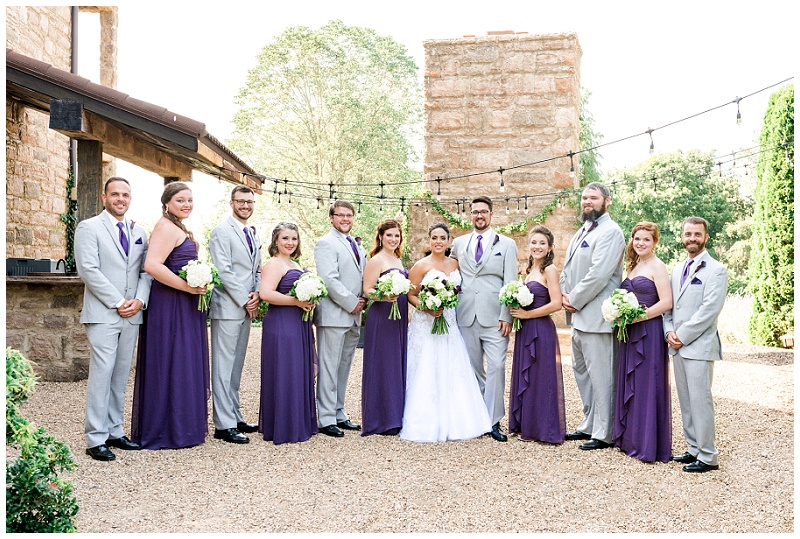 Wedding party cheering at Blountville TN venue