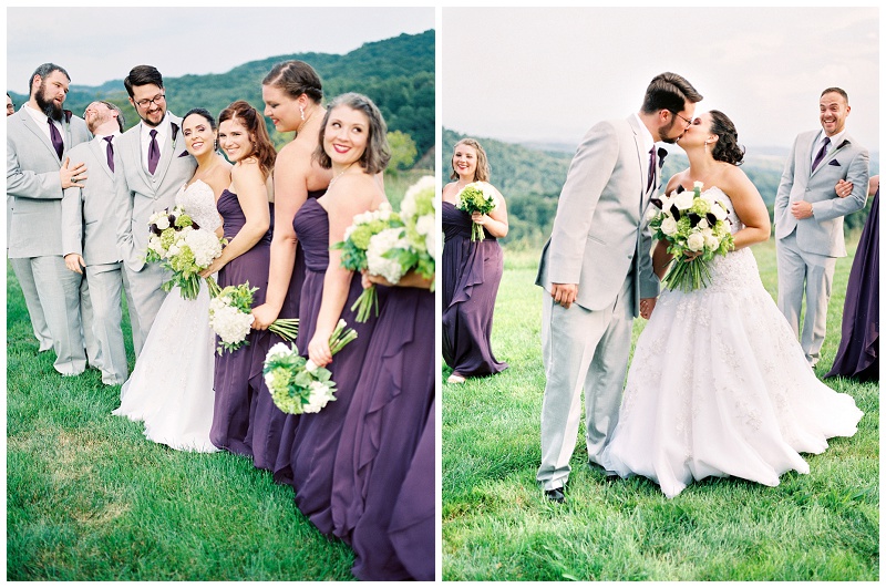 Wedding party group photo at Chateau Selah