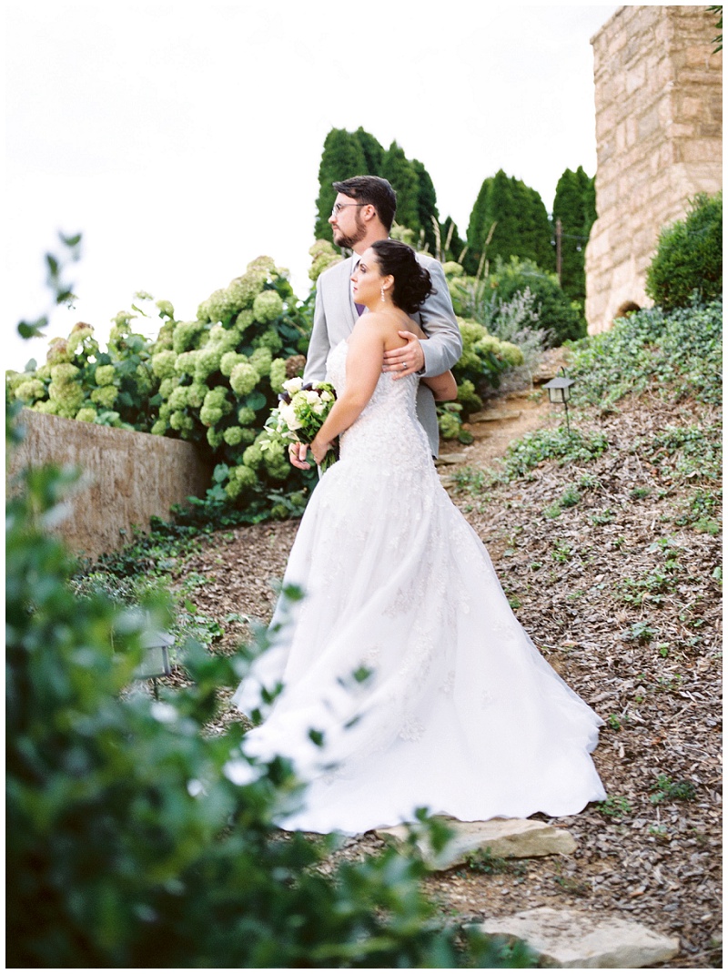 Summer wedding couple in natural light