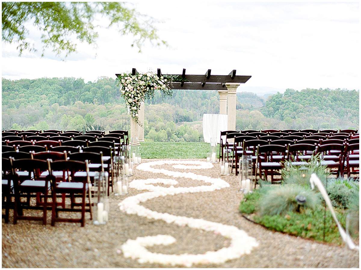 Wedding ceremony at Chateau Selah