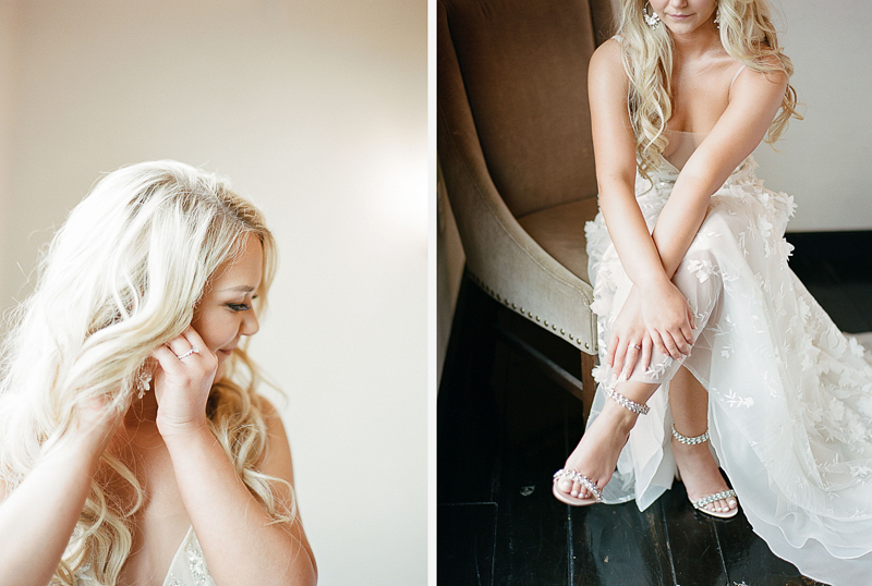 Bridal suite getting ready photos at Blountville TN wedding venue