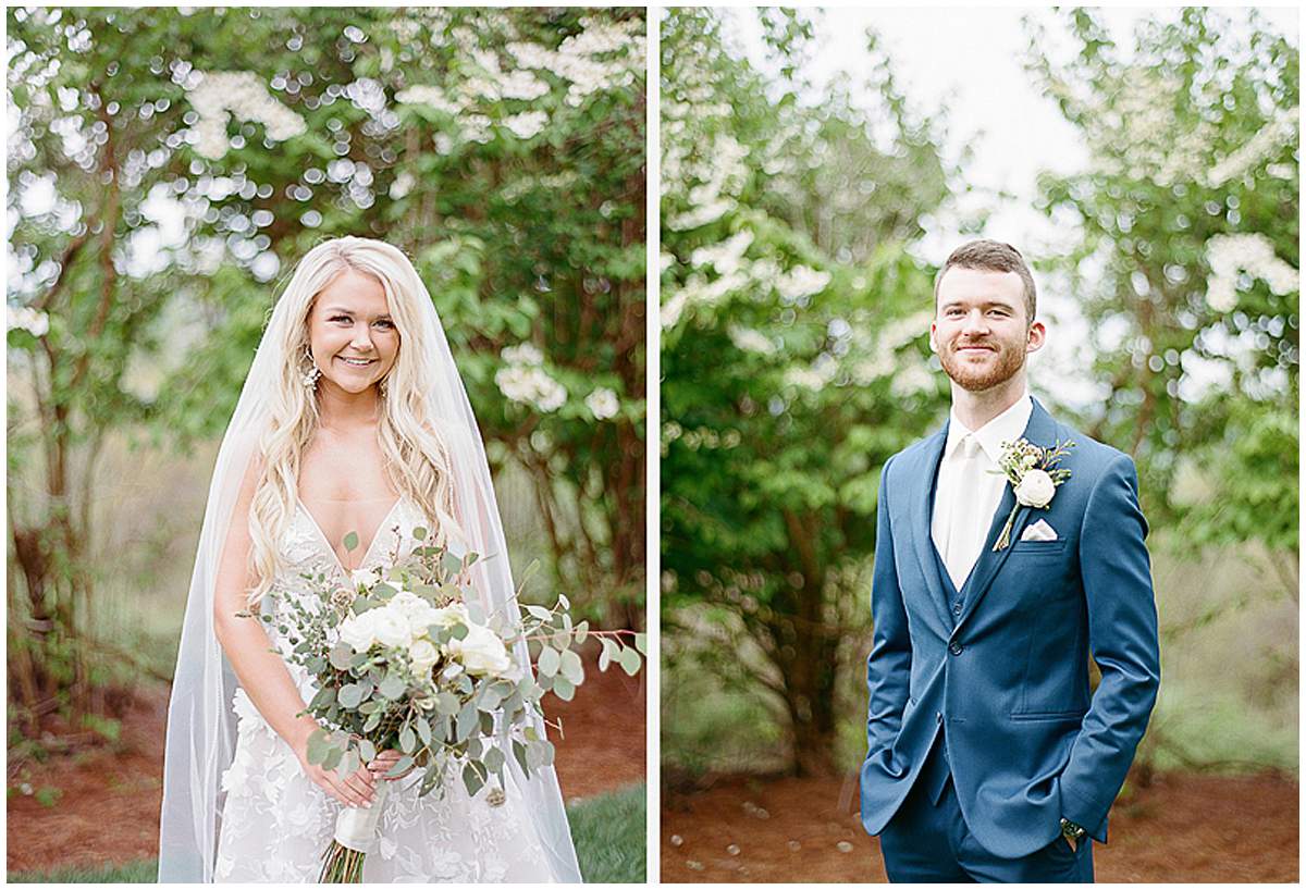 Bride and groom portrait at Chateau Selah