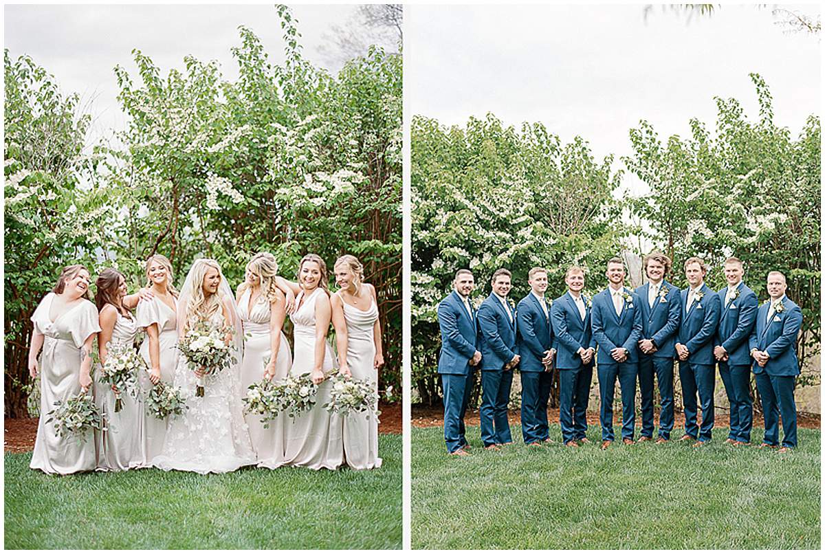 Bridal party at Chateau Selah