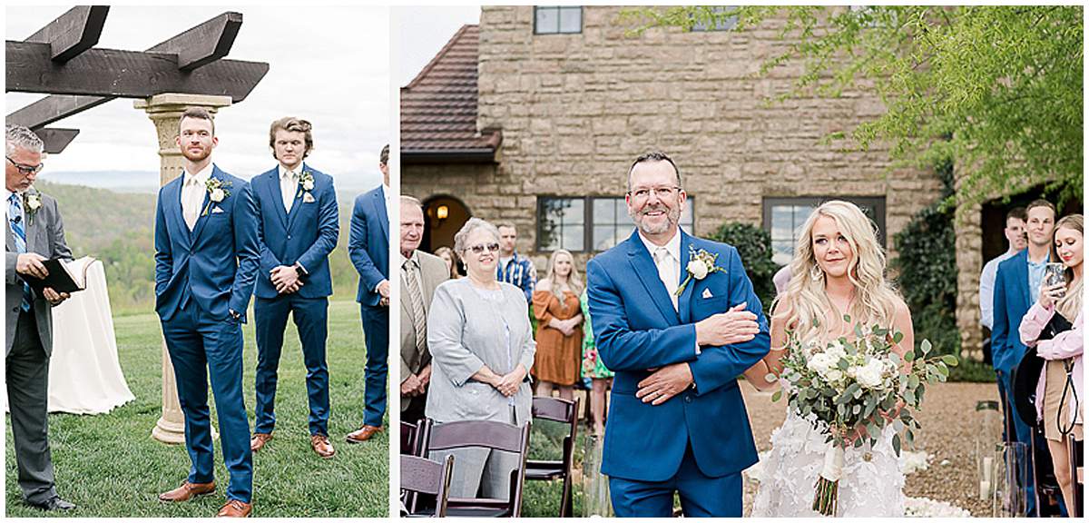 Romantic ceremony at Chateau Selah wedding venue