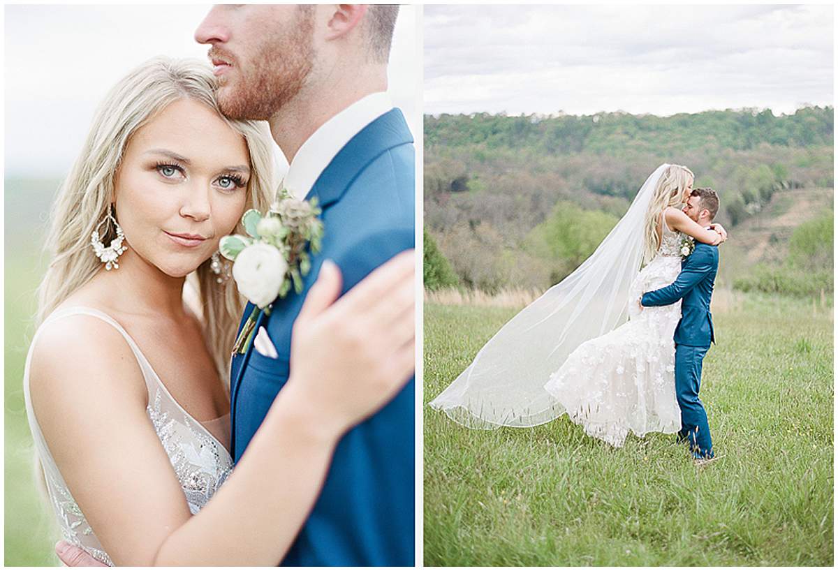Soft romantic wedding portrait at Chateau Selah