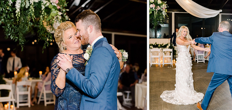 groom dancing with mother at Blountville wedding venue