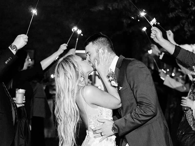 Sparklers at Chateau Selah wedding