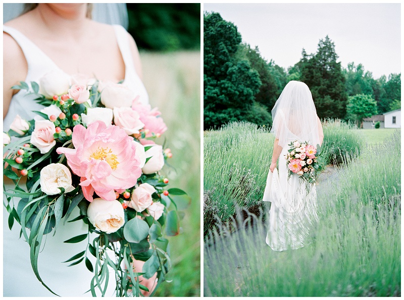 Emily bridal session lavender field Charlotte NC