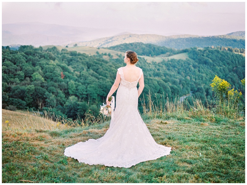 bridal portraits Banner Elk Winery