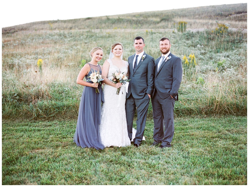wedding party group photo Blue Ridge Mountains