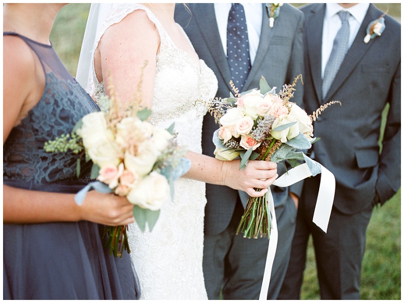 bridal party photos Banner Elk Winery wedding