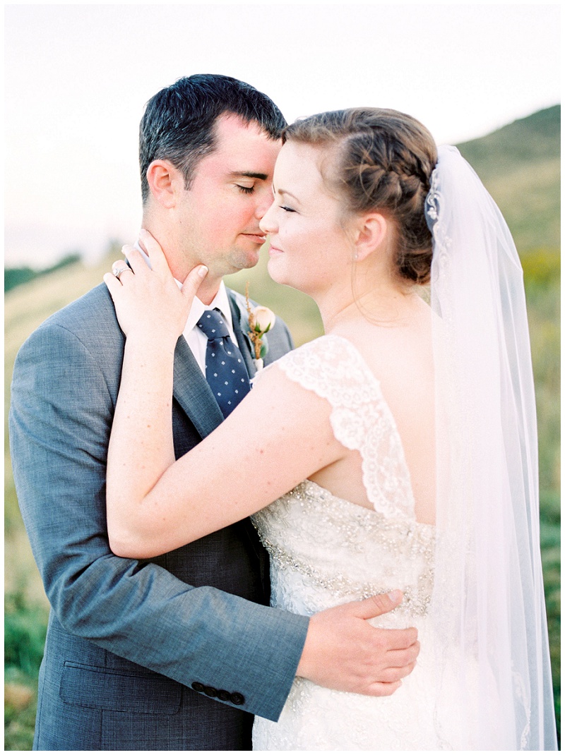 romantic vineyard wedding portraits Banner Elk