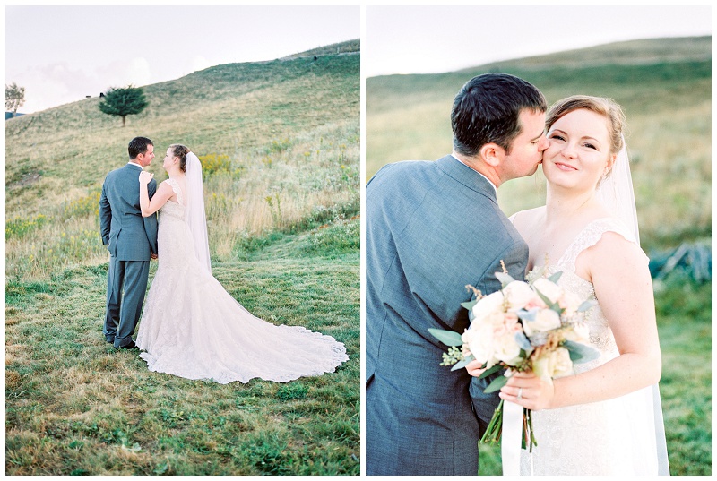 elegant bride and groom vineyard portraits