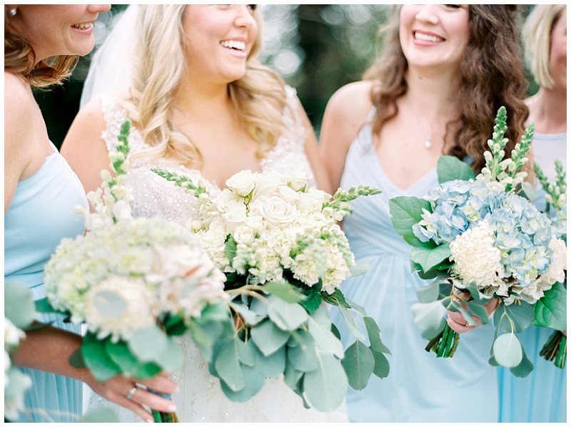 bridesmaids blue dresses wedding Tennessee