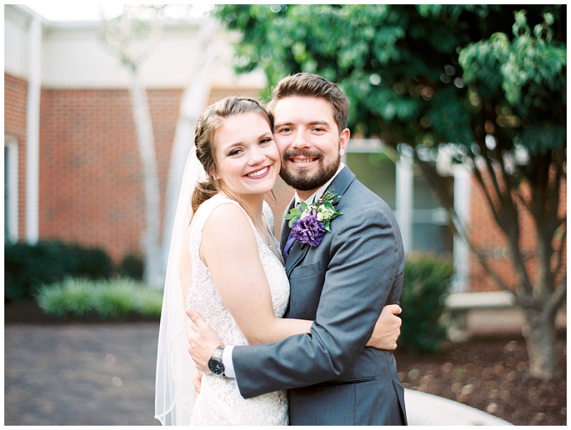 bride and groom courtyard portraits Blountville
