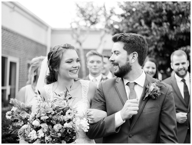 joyful wedding party Tennessee church