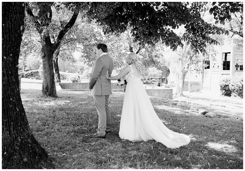 bride and groom first look portraits Chattanooga TN wedding