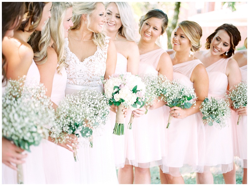 bridesmaids laughing candid Chattanooga wedding