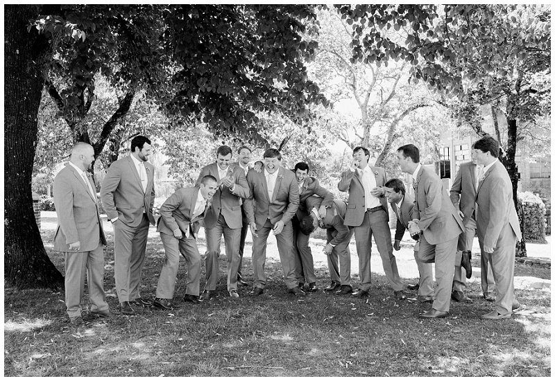 groomsmen fun poses Chattanooga Tennessee