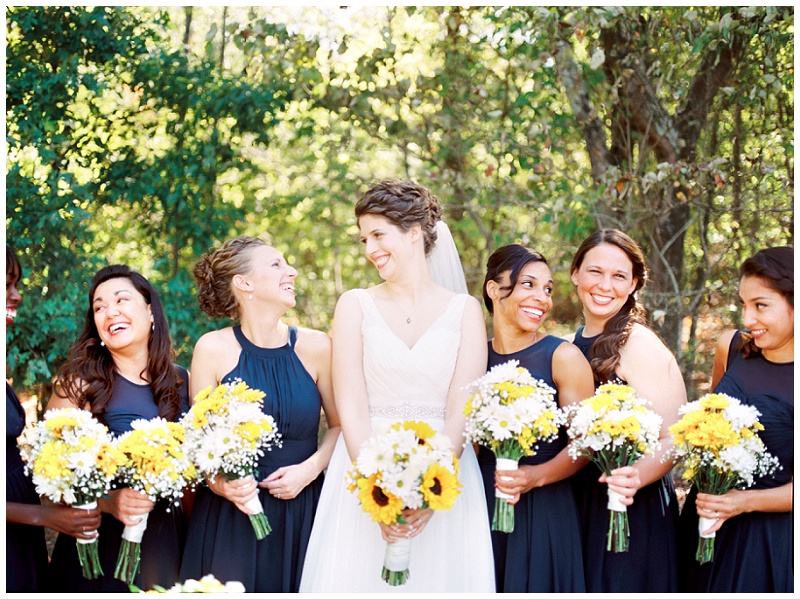 bridesmaids laughing candid Cleveland wedding