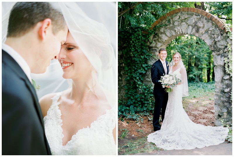 bride and groom portraits Dalton Georgia wedding