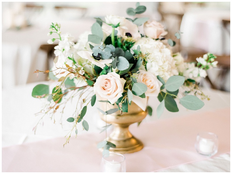 reception table decor floral arrangement outdoor Knoxville wedding